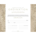 Certificate of Ordination for Deacon - Flat Opaque (Package of 6)