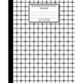 Quad Rule 5x5 Graph Paper Notebook. 8 X 10. 120 Pages. Geometric Shapes Cover: White Black Mesh Squares Dots Pattern Cover. Square Grid Paper, Graph R