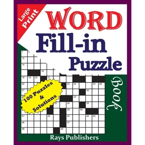 Large Print Word Fill-in Puzzle book