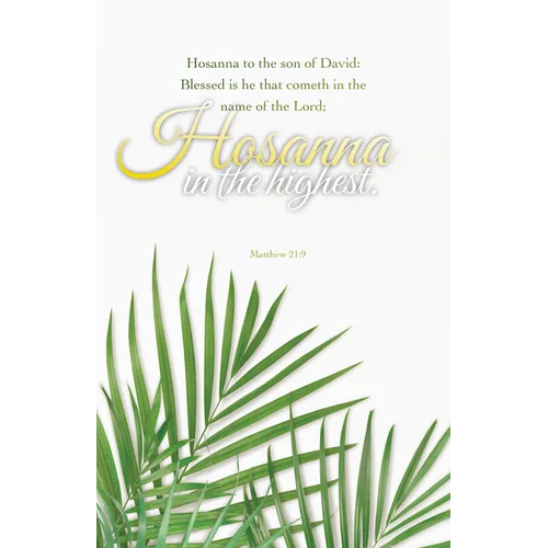 Palm Sunday Bulletin: Cometh in the Name (Package of 100): Matthew 21:9 (Kjv)