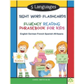 5 Languages Sight Word Flashcards Fluency Reading Phrasebook for Kids - English German French Spanish Afrikaans: 120 Kids flash cards high frequency w