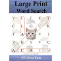 Large Print Word Search: All About Cats