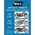 BSA C10-C10l-C11-C11g-C12 'Service Sheets' 1945-1958 for All Pre-Unit S.V. and O.H.V. Rigid, Spring Frame and Swing Arm Models