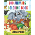 large print zoo animals coloring book: 50 Amazing coloring pages with thick lines, very easy for beginners- 8.5*11 inche large papers
