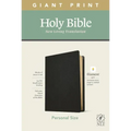 NLT Personal Size Giant Print Bible, Filament Enabled Edition (Red Letter, Genuine Leather, Black)