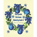 Therapeutic Christmas Colouring book VI: 50 one sided Christmas colouring Stress Relief pictures for Adults, Blue Wreath & Bauble Soft paper back cove