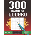 300 Hardest Sudoku: Perfect Sudoku Lover Gift Puzzle Book with solution VOLUME 1