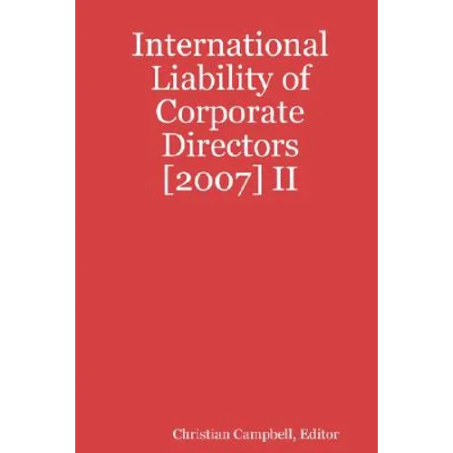 International Liability of Corporate Directors [2007] II