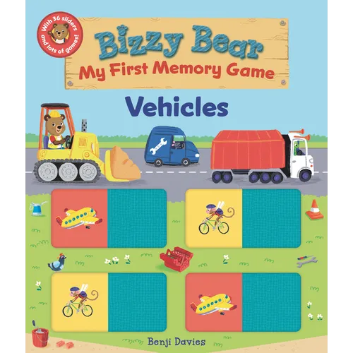 Bizzy Bear: My First Memory Game: Vehicles: (Interactive Board Book about Vehicles on a Construction Site, in a City, at the Airport, and in Space for