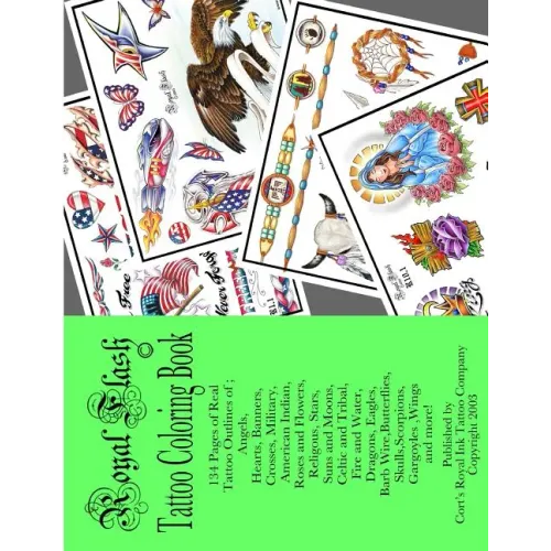 Royal Flash Tattoo Coloring Book: Royal Flash Tattoo Coloring Book