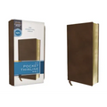 Niv, Pocket Thinline Bible, Leathersoft, Brown, Red Letter, Comfort Print