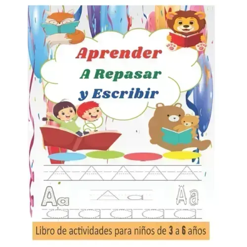 Aprender A Repasar y Escribir: Libro de Trazos para Niños Preescolar