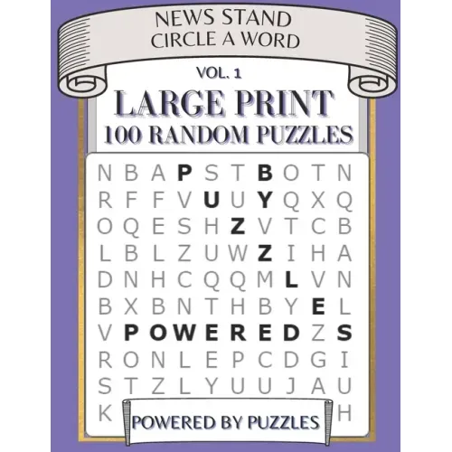 News Stand Circle a Word Vol.1: Large Print 100 Random Puzzles - Paperback