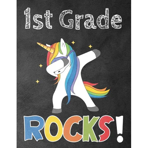 1st Grade Rocks!: Funny Back To School notebook, Gift For Girls and Boys,109 College Ruled Line Paper, Cute School Notebook, School Composition Notebo