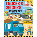 Trucks & Diggers: Sticker Art & Coloring: Activity Book with Over 400 Stickers