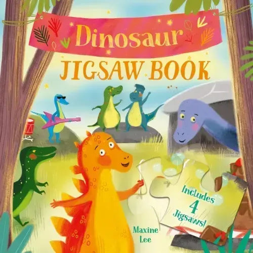 Dinosaur Jigsaw Book: Includes 4 Jigsaws!