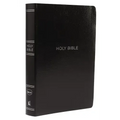NKJV, Reference Bible, Center-Column Giant Print, Leather-Look, Black, Indexed, Red Letter Edition, Comfort Print