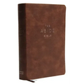 NKJV, Abide Bible, Leathersoft, Brown, Red Letter Edition, Comfort Print: Holy Bible, New King James Version