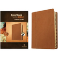 Every Man's Bible Nlt, Large Print (Leatherlike, Pursuit Saddle Tan, Indexed)