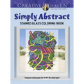 Creative Haven Simply Abstract Stained Glass Coloring Book