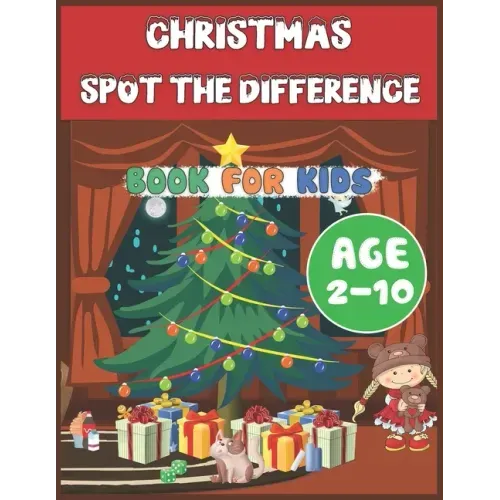Christmas Spot The Difference Book for Kids Age 2-10: Find differences! Activity Workbook for Smart Little Children Toddlers and Teens Learning Concen