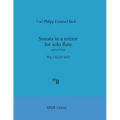 Sonata in a minor for solo flute without bass Wq 132 (H 562) (MDB Urtext)