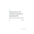 Practice Exam for the Principle and Practice of Engineering (PE) - Naval Architecture
