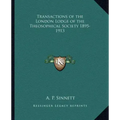 Transactions of the London Lodge of the Theosophical Society 1895-1913
