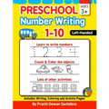 Preschool Number Writing 1 - 10, Left handed kids, Ages 3+: Specially designed Home Learning Book with Writing Practice, Coloring Pages, Activity Work