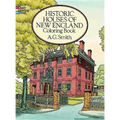 Historic Houses of New England Coloring Book