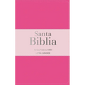 Biblia Rvr 1960 Letra Grande Tamaño Manual Tricolor Rosa Oscuro Rosa Claro Con Cierre E Índice (Bible Rvr 1960 Large Print Handsize Leatherlike Tricol