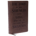 KJV Holy Bible: Personal Size with Cross References, Brown Genuine Leather, Red Letter, Comfort Print: King James Version (Verse Art Cover Collection)