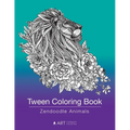 Tween Coloring Book: Zendoodle Animals: Colouring Book for Teenagers, Young Adults, Boys, Girls, Ages 9-12, 13-16, Cute Arts & Craft Gift, Detailed De