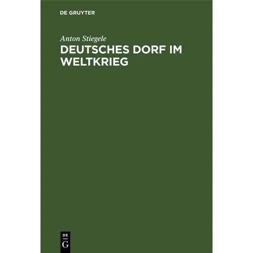 Deutsches Dorf Im Weltkrieg