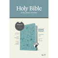 KJV Personal Size Giant Print Bible, Filament Enabled (Leatherlike, Floral Leaf Teal, Indexed, Red Letter)