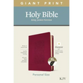KJV Personal Size Giant Print Bible, Filament Enabled Edition (Leatherlike, Diamond Frame Cranberry, Indexed)