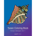 Tween Coloring Book: Ocean Designs Vol 1: Colouring Book for Teenagers, Young Adults, Boys, Girls, Ages 9-12, 13-16, Cute Arts & Craft Gift