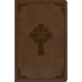 KJV Large Print Personal Size Reference Bible, Brown Celtic Cross Leathertouch, Indexed