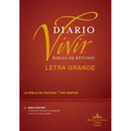 Biblia de Estudio del Diario Vivir Rvr60, Letra Grande (Letra Roja, Tapa Dura)