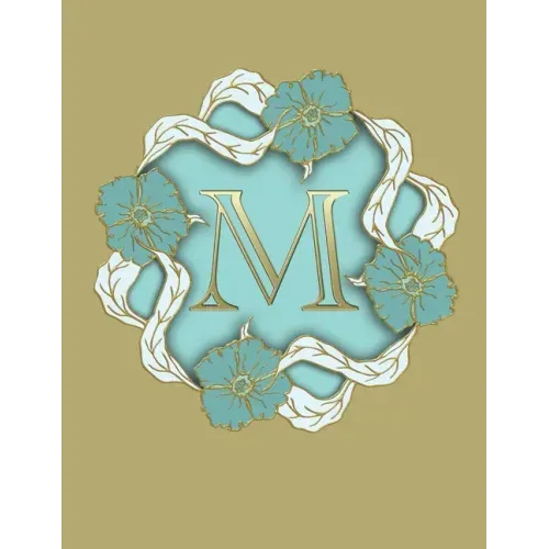 M: 100 Pages 8.5" X 11" Monogram Notebook College Ruled Line Paper