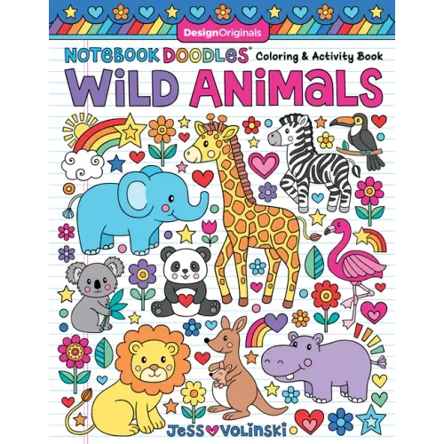 Notebook Doodles Wild Animals: Coloring & Activity Book