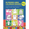 Mi Primer Libro Colorear Grande con Early Learning Flashcards Niños Juego 1-6 años Español hawaiano: Mis primeras palabras tarjetas bebe. Formar palab