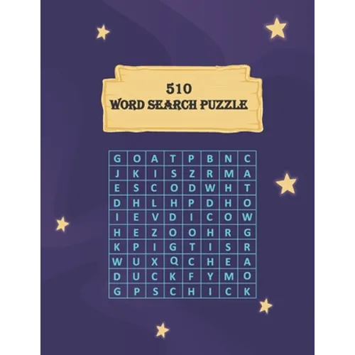 510 word search puzzle: Word Search Puzzle Activity Book with Solution for Adults, seniors and For All Puzzle Fans ( challenging brain )