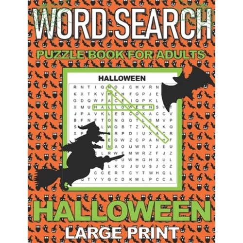 Word Search Puzzle Book for Adults Halloween: LARGE PRINT Word Searches with a Spooky Holiday theme. Makes a great gift.