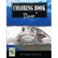 Ocean Sealife Greyscale Photo Adult Coloring Book, Mind Relaxation Stress Relief: Just added color to release your stress and power brain and mind, co