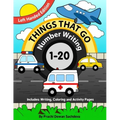 Things That Go - Number Writing - 1 to 20 - Left Handed Edition: Specially designed Home Learning Book with Writing Practice, Coloring Pages, Activity