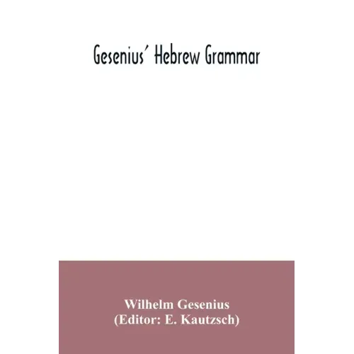 Gesenius' Hebrew grammar