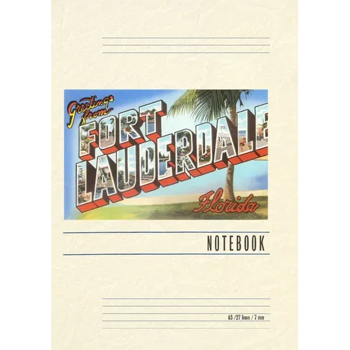 Vintage Lined Notebook Greetings from Ft. Lauderdale, Florida
