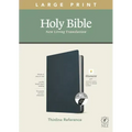 NLT Large Print Thinline Reference Bible, Filament Enabled Edition (Red Letter, Genuine Leather, Blue, Indexed)