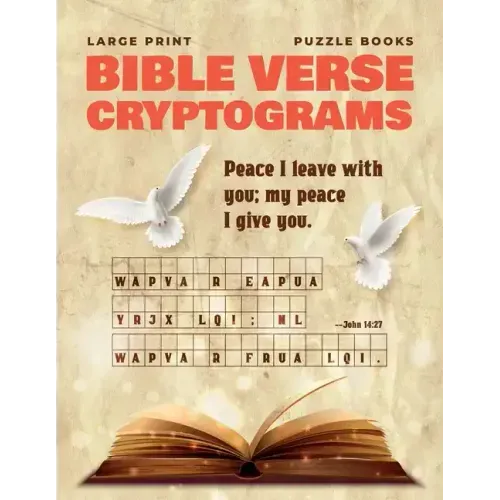 Large Print Bible Verse Cryptograms Puzzle Books: Cryptoquotes Puzzle Books for Adults
